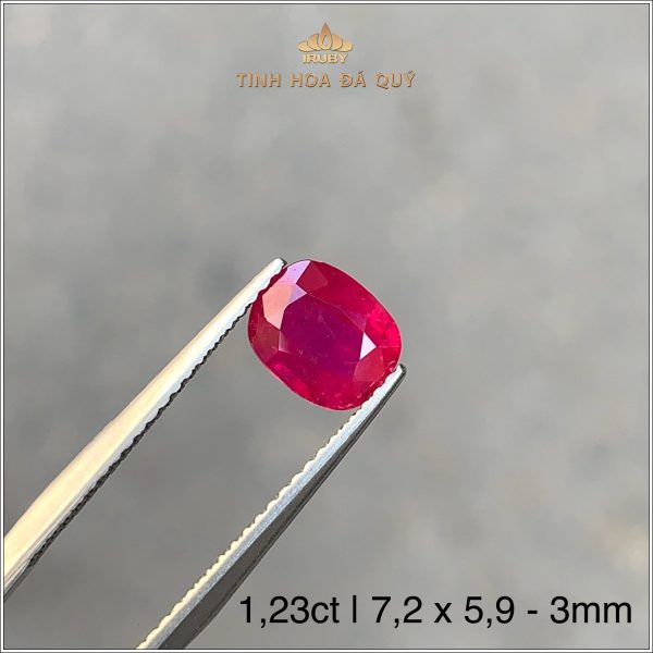 Đá Ruby facet đỏ Lục Yên tự nhiên 100% 1,23ct - IRRF276 2411123 hình ảnh 3