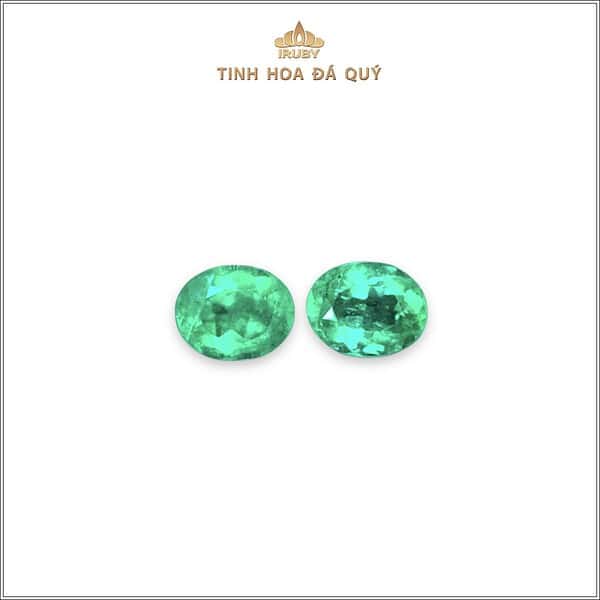 Đôi Emerald xanh vivid Colombia tự nhiên 2,12ct