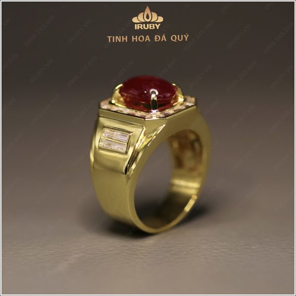 NHẪN NAM RUBY MOISSANITE PHONG CÁCH CHỦ TỊCH 4,35CT - IRRC256 2409435 hình ảnh