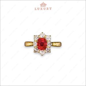 Nhẫn nữ Ruby facet đỏ huyết Lục Yên 1,40ct - IRRF250 2408140 hình ảnh