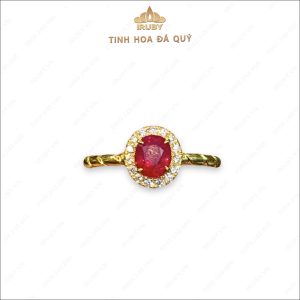 Nhẫn nữ Ruby facet kết kim cương tự nhiên 0,79ct - IRRB 237079 hình ảnh 3