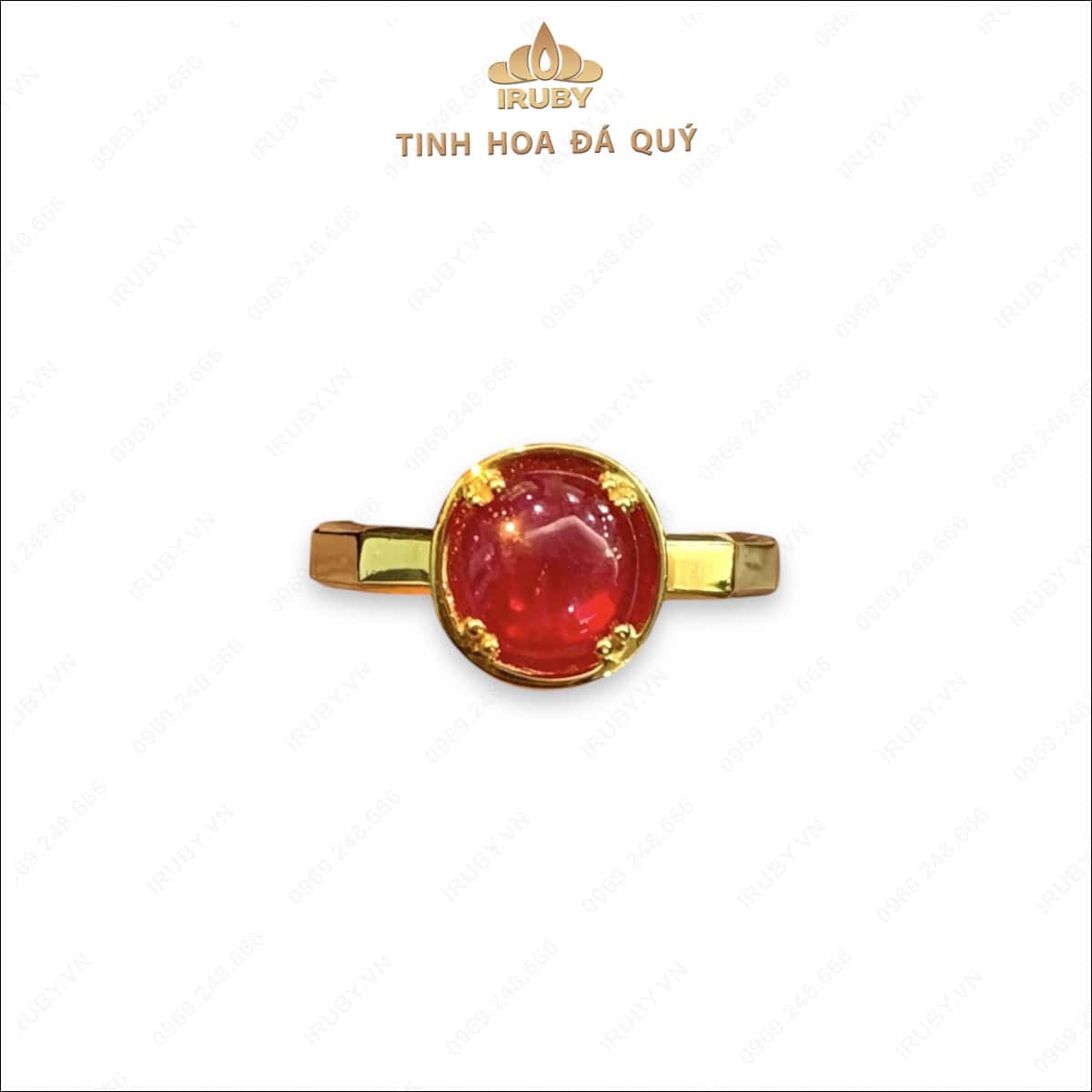 Nhẫn nữ Ruby vát chám phong cách Vintage 2,25ct – IRRC262 2409225