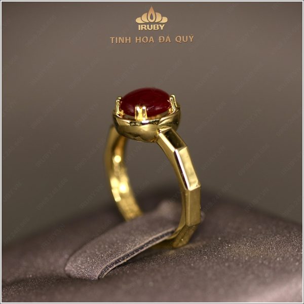 Nhẫn nữ Ruby vát chám phong cách Vintage 2,25ct - IRRC262 2409225 hình ảnh 2