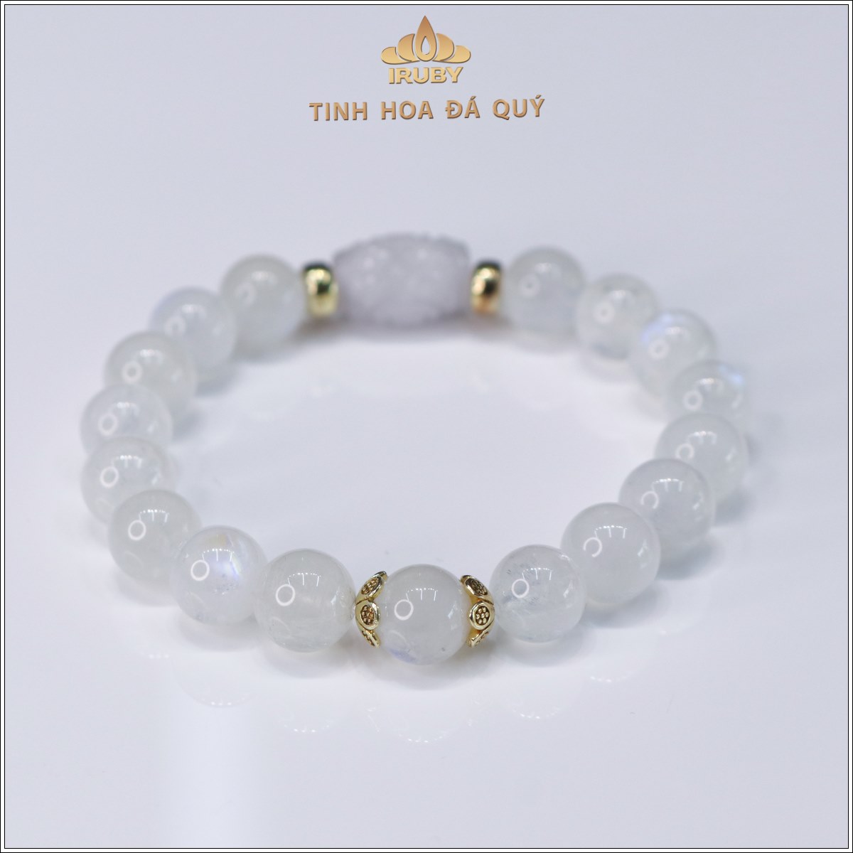 Vòng tay Moonstone mix charm bạch ngọc - IRPT 241114 hình ảnh