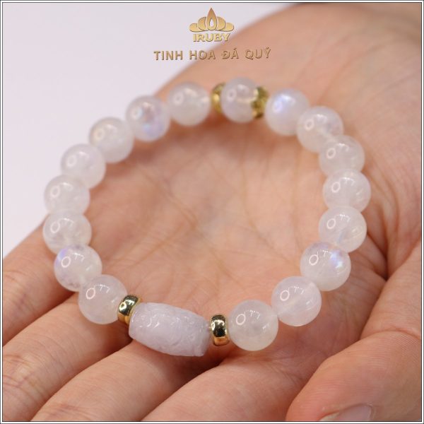 Vòng tay Moonstone mix charm bạch ngọc - IRPT 241114 hình ảnh 1