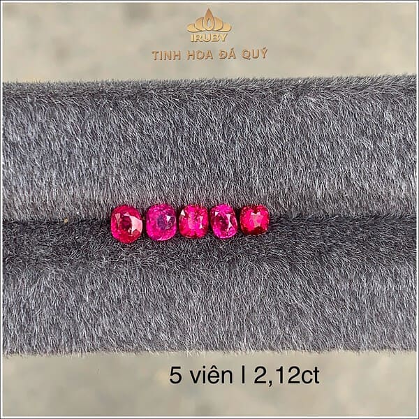 Lô Ruby facet đỏ huyết Lục Yên 2,12ct IRRF273 2412212 hình ảnh 3