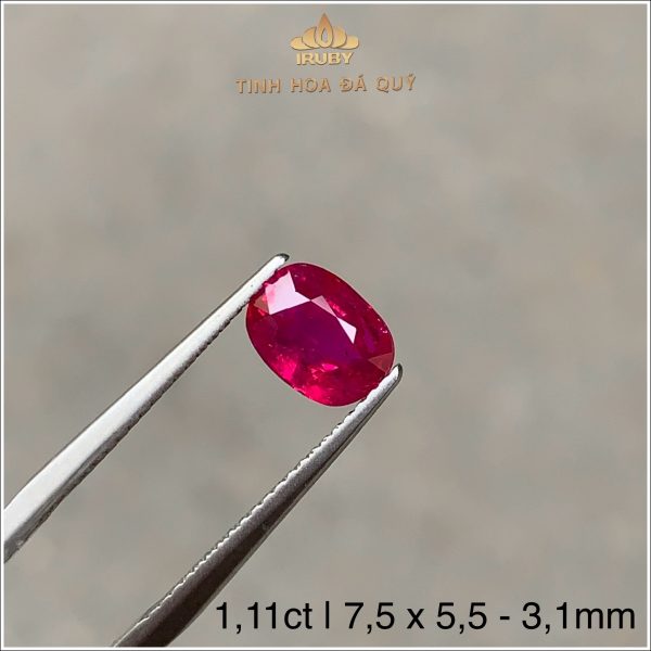 Đá Ruby facet Lục Yên tự nhiên 100% 1,11ct IRRF277 2412111 hình ảnh 2