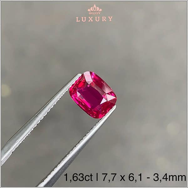 Đá Ruby facet đỏ hồng tự nhiên 1,63ct - IRRF280 2412163 hình ảnh 3