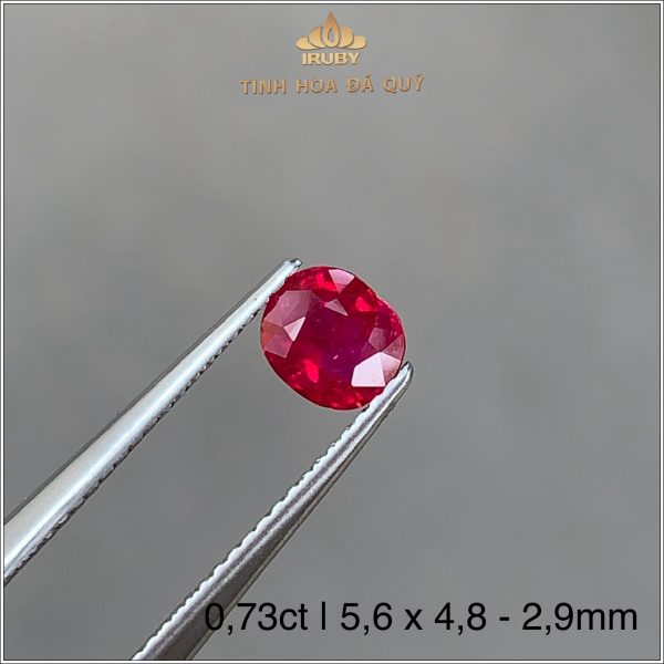 Đá Ruby facet đỏ huyết Lục Yên 0,73ct - IRRF279 2412073 hình ảnh 3