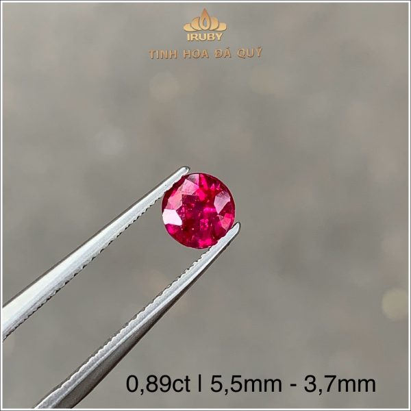 Đá Ruby facet đỏ huyết Lục Yên 0,89ct IRRF278 2412089 hình ảnh 4