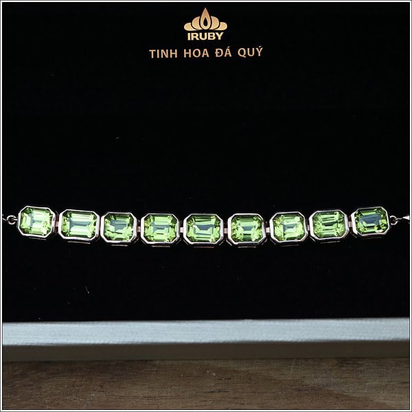 Lắc tay đá Peridot thiết kế vàng hồng 14K - IRPD 2412111 hình ảnh 2