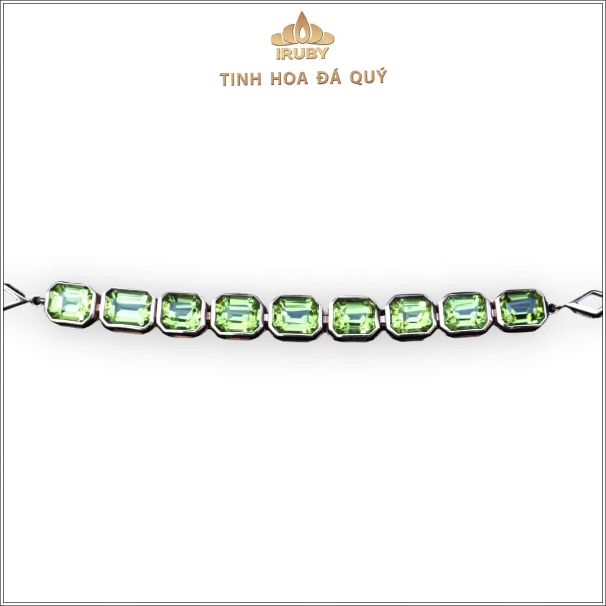 Lắc tay đá Peridot thiết kế vàng hồng 14K - IRPD 2412111