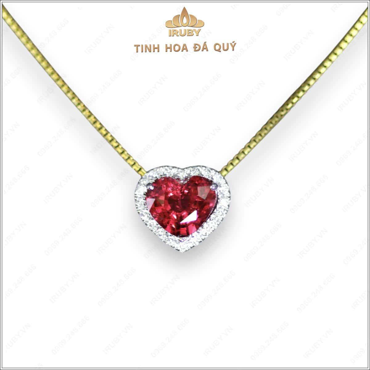 Mặt dây Spinel đỏ trái tim 1,56ct – IRSI119 2409156