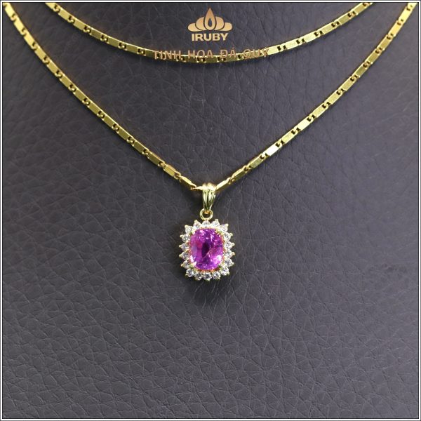 Mặt dây chuyền Sapphire hồng kết Kim Cương 1,39ct - IRRB 234130 hình ảnh