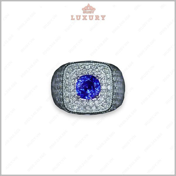 Nhẫn nam Sapphire xanh lam hoàng gia 3,21ct - IRSP306 2411321 hình ảnh 4