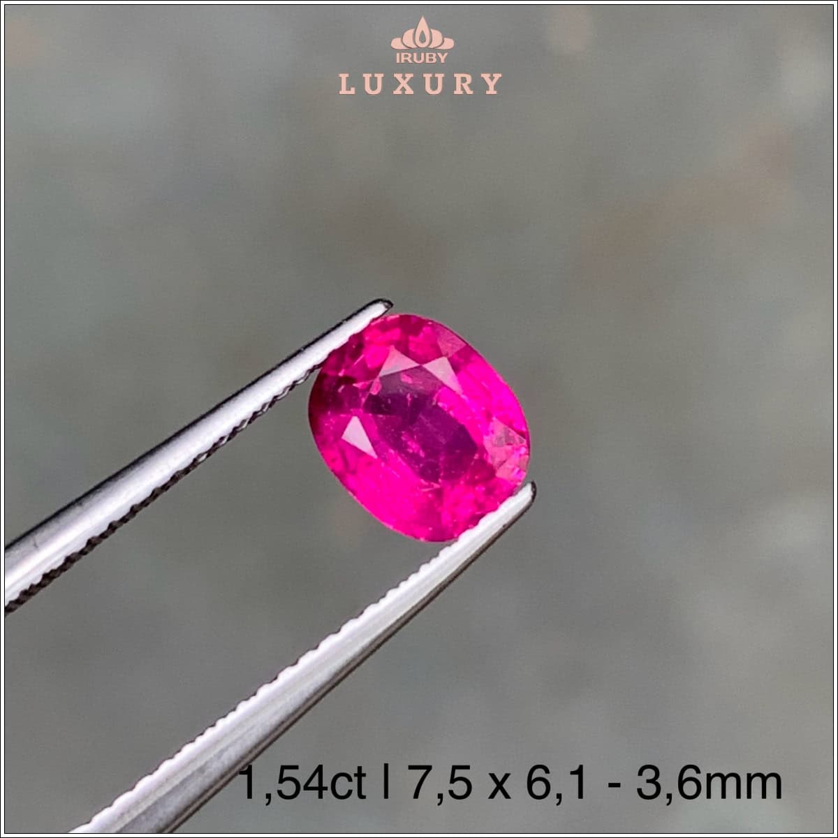 Đá Ruby facet đỏ hồng tự nhiên 100% 1,54ct - IRRF110 24470154