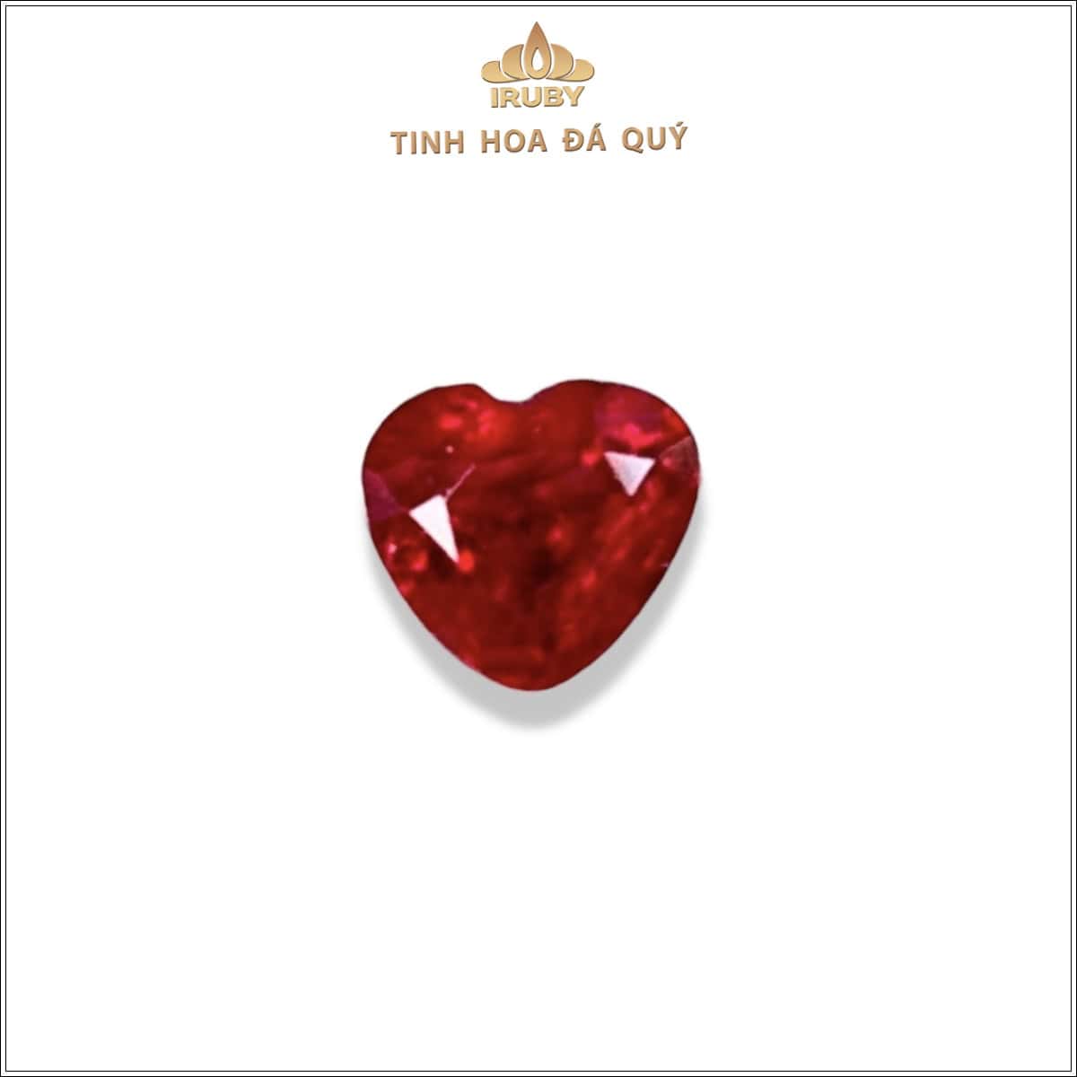 Đá Ruby trái tim đỏ huyết Lục Yên tự nhiên 100% 0,57ct – IRRF292 2503057
