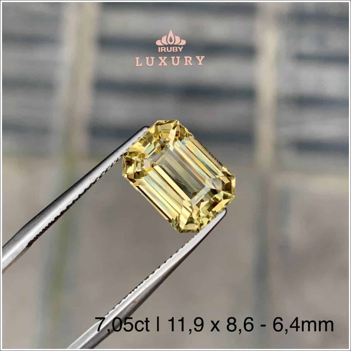 Đá Sapphire vàng SriLanka tự nhiên 100% 7,05ct - IRYS329 2503705 hình ảnh 3