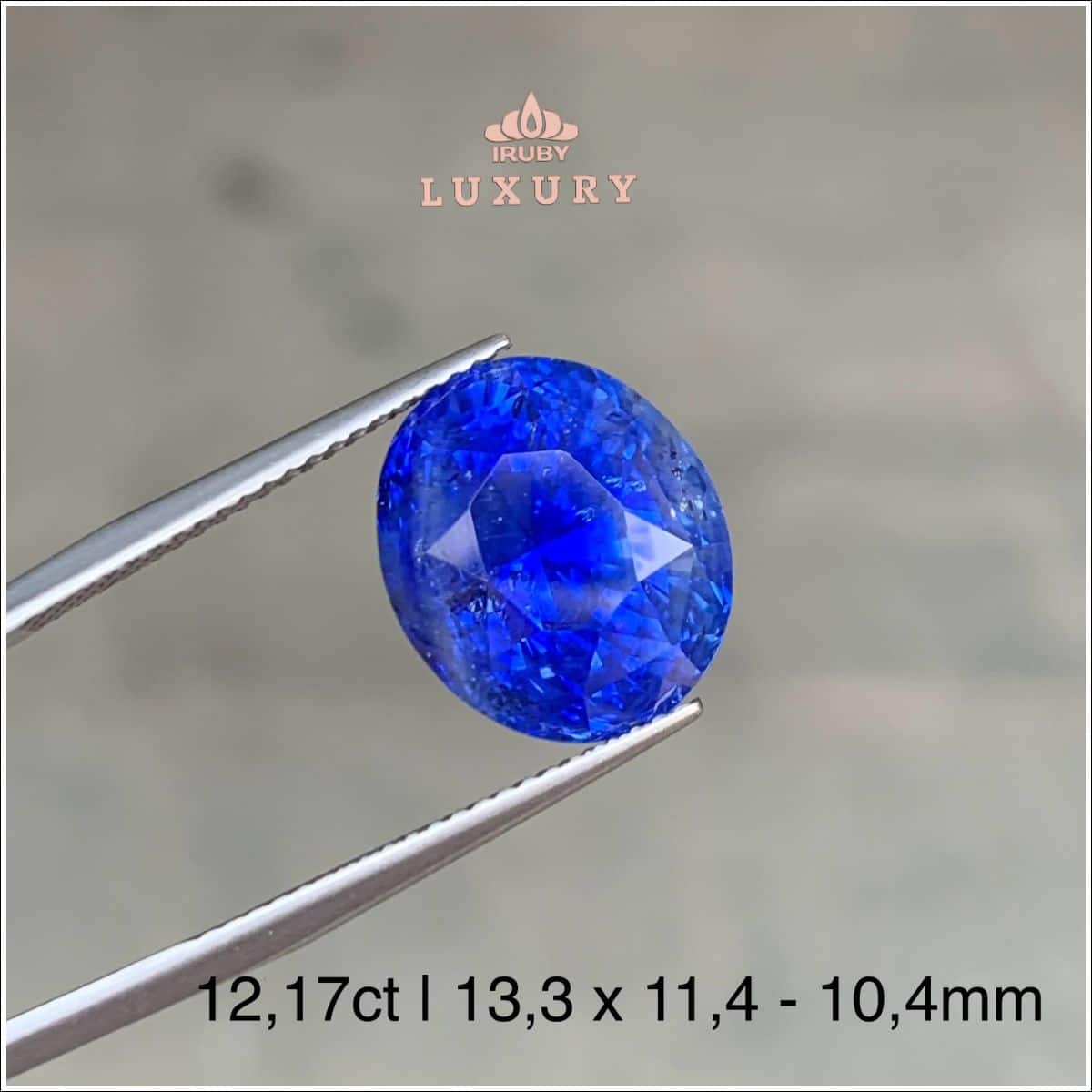 Đá Sapphire xanh lam SriLanka tự nhiên 12,17ct - IRBS330 25031217 hình ảnh 2 