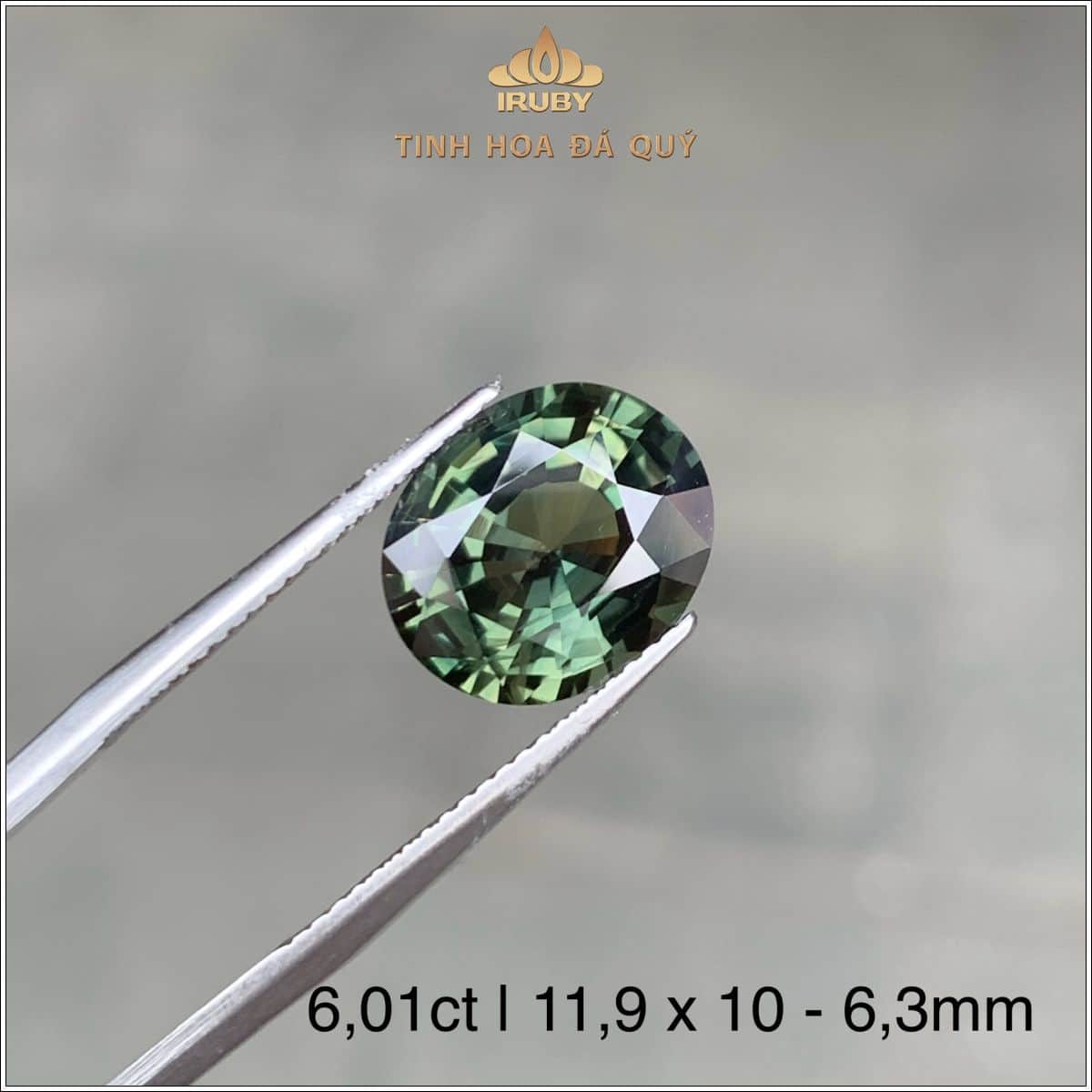 Đá Sapphire xanh lục tự nhiên 100% 6,01ct - IRGS343 2503601 hình ảnh 5 Đá Sapphire xanh lục tự nhiên 100% 6,01ct - IRGS343 2503601 hình ảnh 5