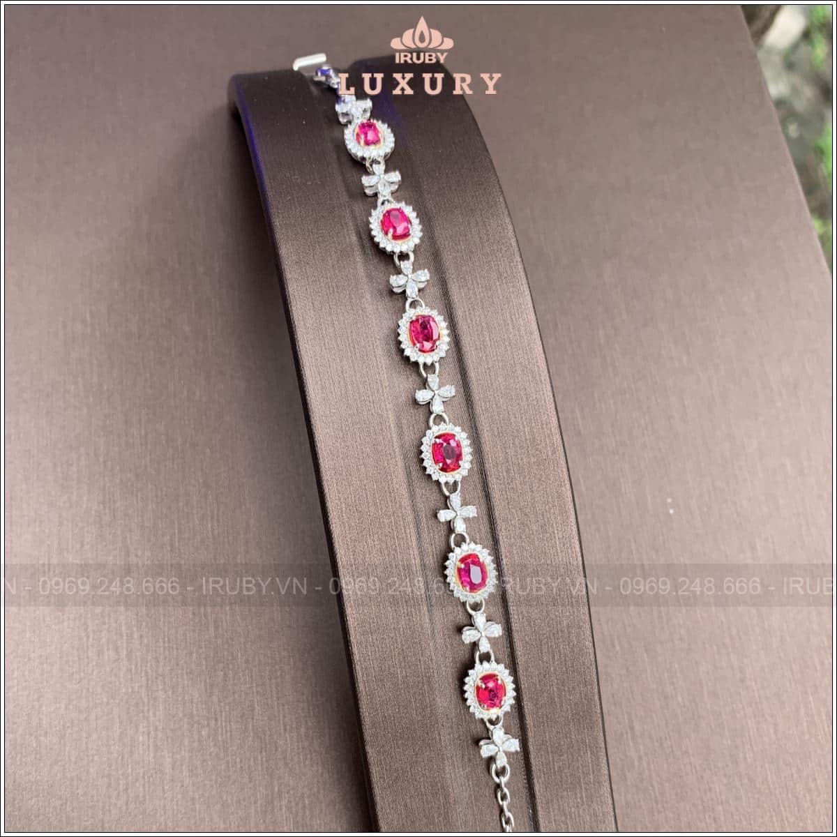Lắc tay Ruby kết kim cương tự nhiên - IRRB 250306