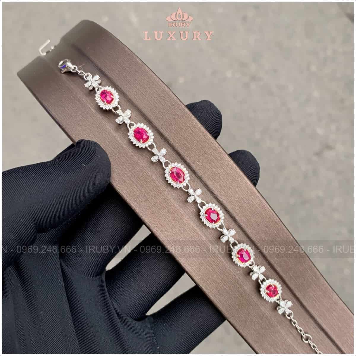 Lắc tay Ruby kết kim cương tự nhiên - IRRB 250306