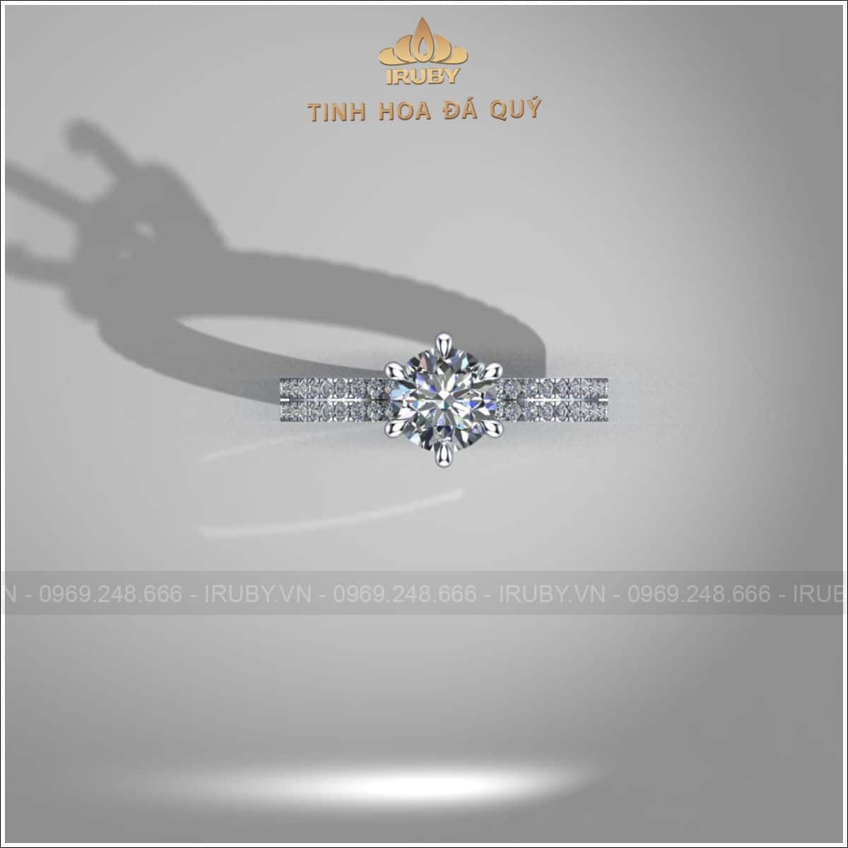 Nhẫn kim cương tròn dáng cao 5.4ly - IRDM 03 250354 hình ảnh 4
