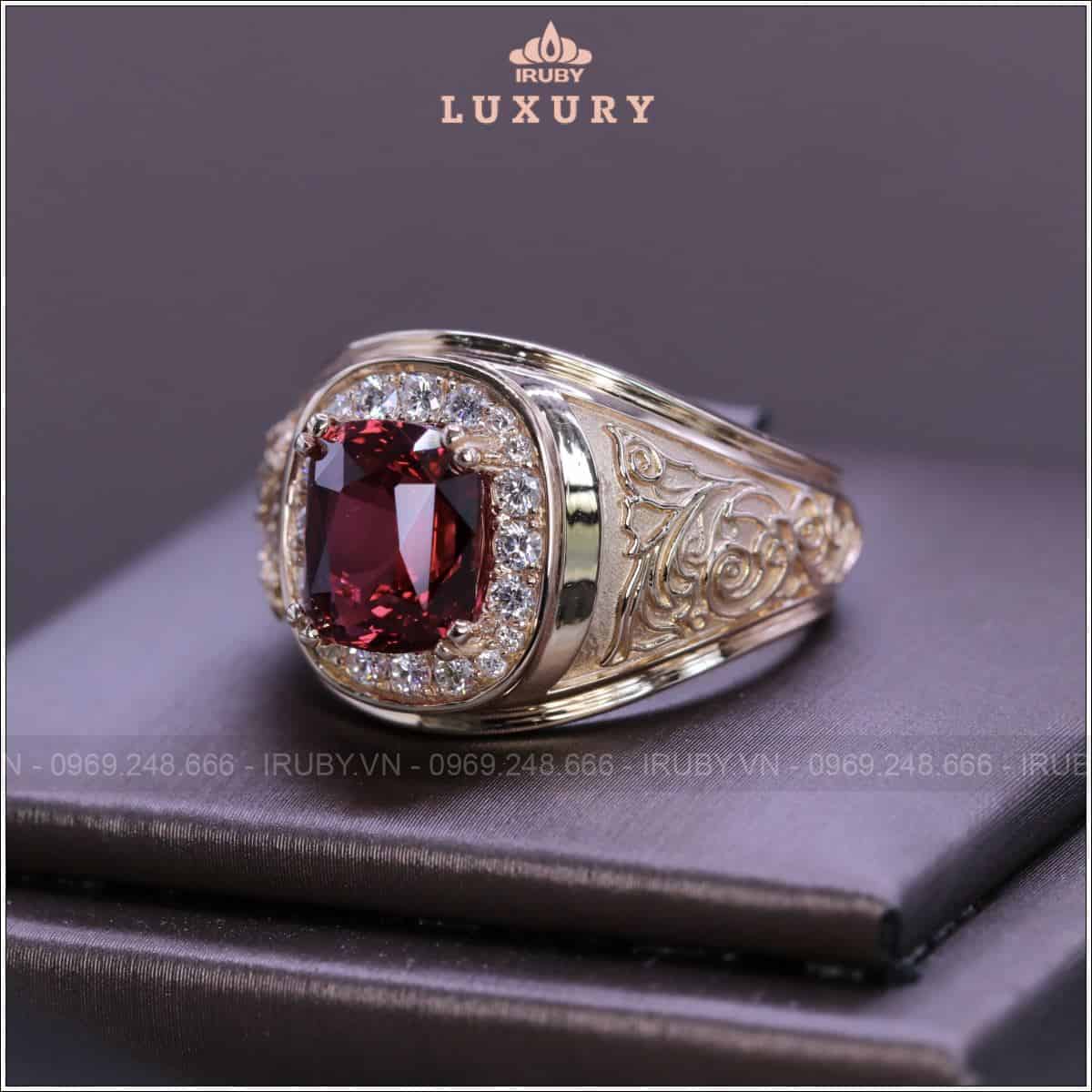 Nhẫn nam Spinel đỏ 4,31ct thiết kế theo yêu cầu - IRSI115 2408431
