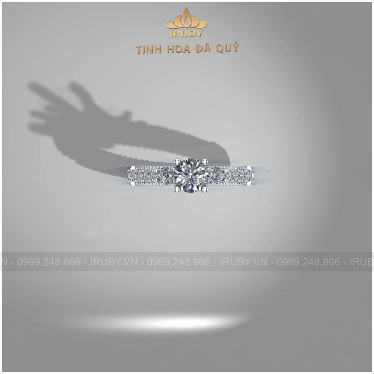 Nhẫn nữ kim cương Queen Crown Luxury 5.4ly - IRDM1 250354 ảnh 3 