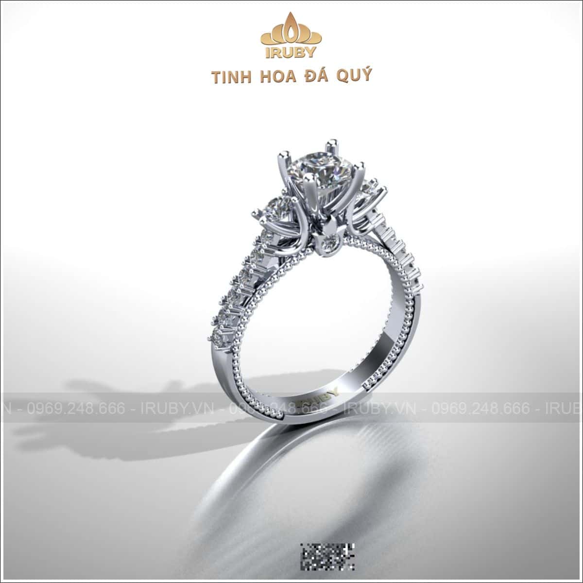 Nhẫn nữ kim cương Queen Crown Luxury 5.4ly - IRDM1 250354 ảnh 4