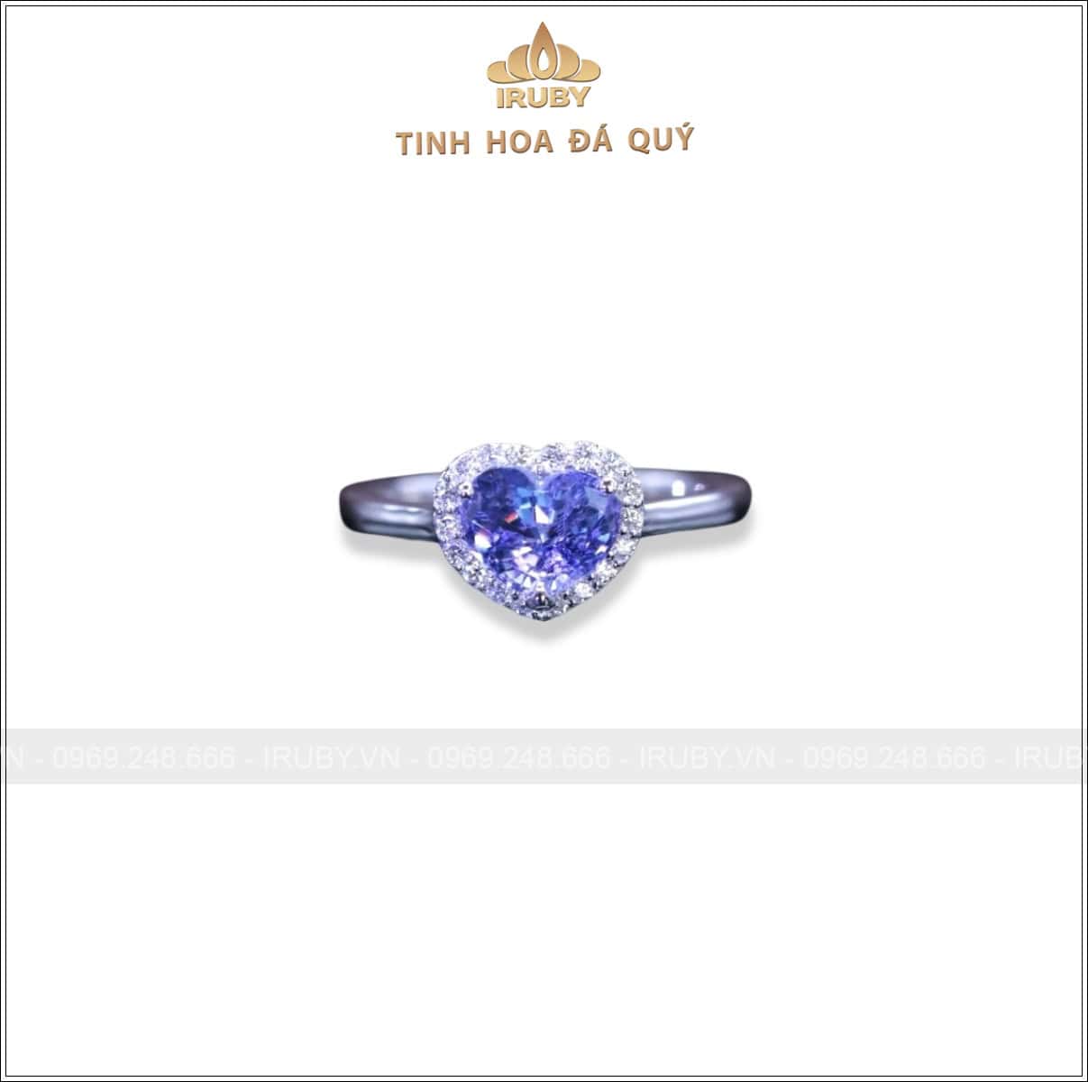 Nhẫn nữ Spinel trái tim kết kim cương 1,66ct – IRSI221 2409166