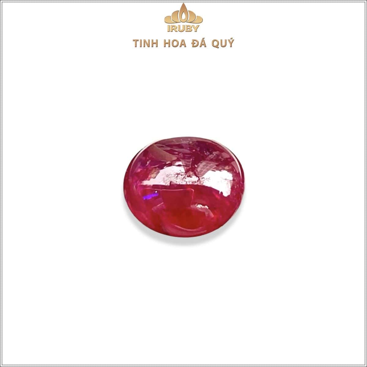 Đá Ruby cabochon đỏ huyết Lục Yên tự nhiên 100% 3,69ct – IRRC 2504369