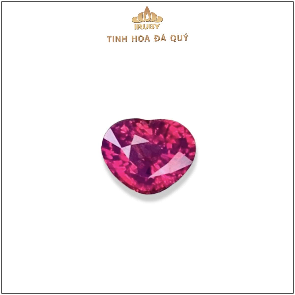Đá Ruby facet trái tim Lục Yên tự nhiên 100% 0,77ct - IRRF306 2503077