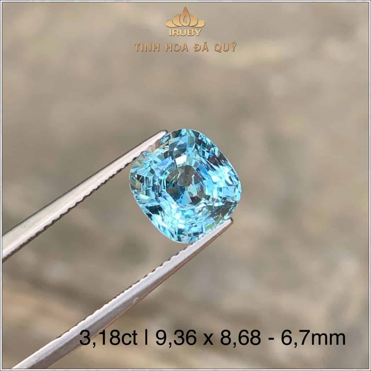 Đá Aquamarine Thanh Hoá tự nhiên 100% 3,18ct - IRAQ 2504318 Đá Aquamarine Thanh Hoá tự nhiên 100% 3,18ct - IRAQ 2504318