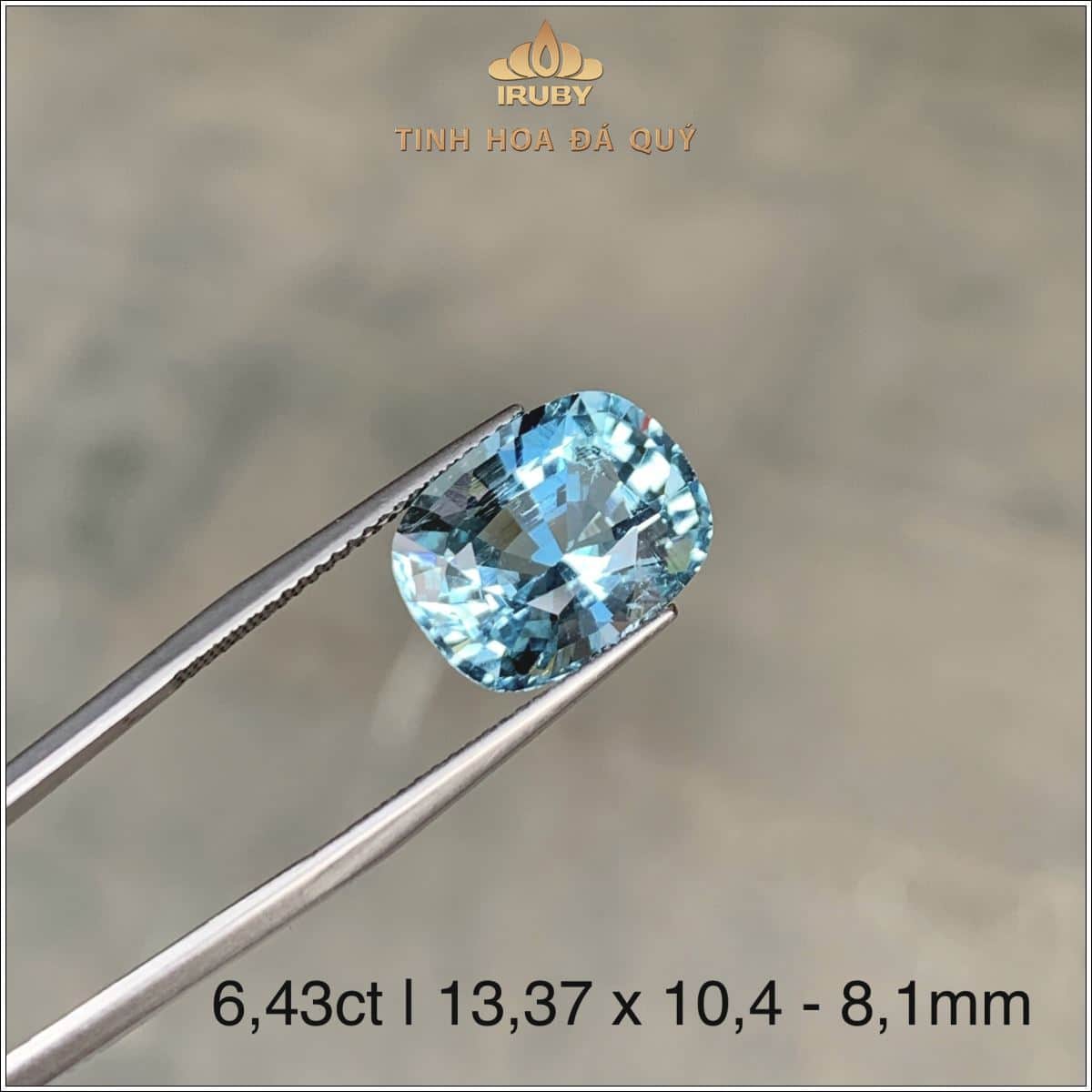 Đá Aquamarine Thanh Hoá tự nhiên 6,43ct - IRAQ25 2503643 Đá Aquamarine Thanh Hoá tự nhiên 6,43ct - IRAQ25 2503643