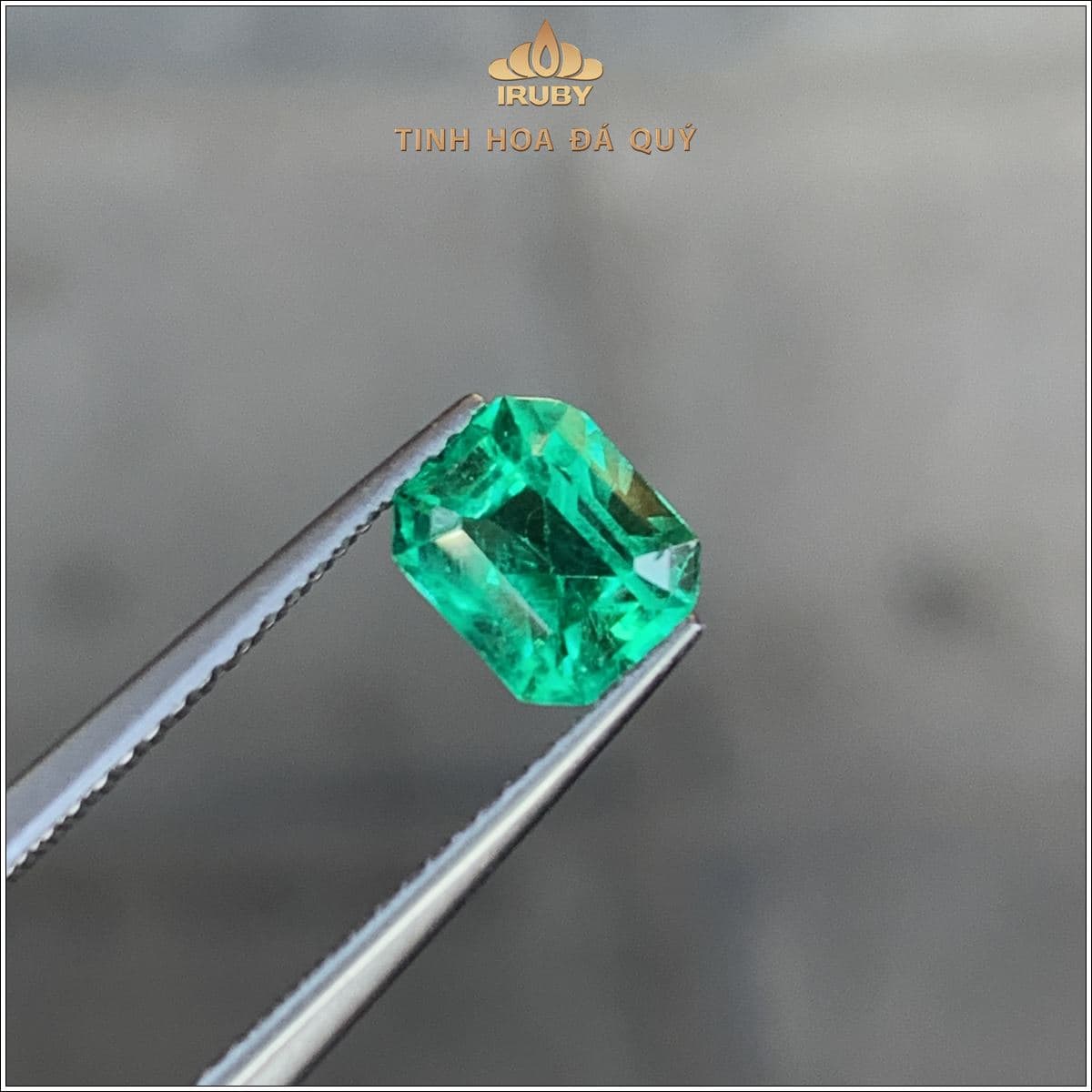 Đá Emerald Colombia xanh vivid tự nhiên 1,26ct - IREM 2504126