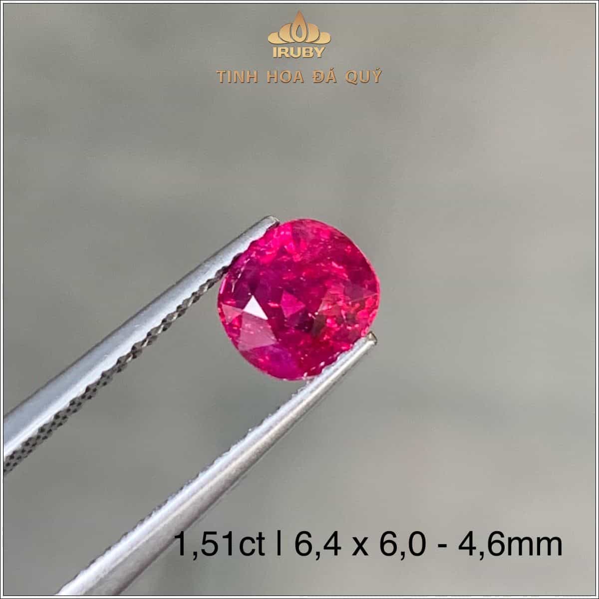Đá Ruby facet Lục Yên tự nhiên 100% 1,51ct - IRRF 2504151