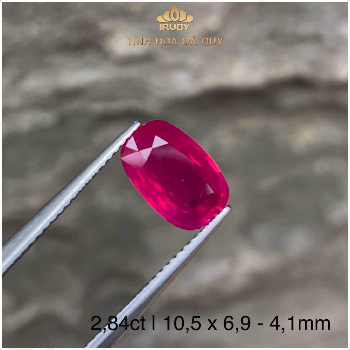 Đá Ruby facet đỏ hồng Lục Yên tự nhiên 100% 2,84ct - IRRF 2504284
