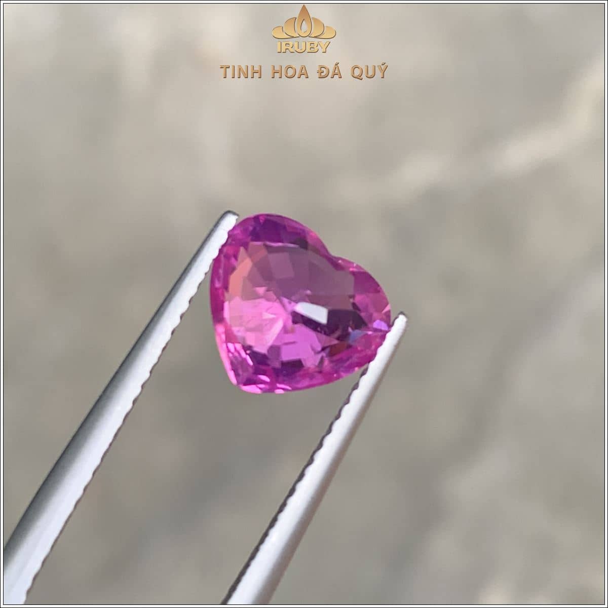 Đá Sapphire hồng trái tim tự nhiên 100% 3,07ct - IRPS 2504307