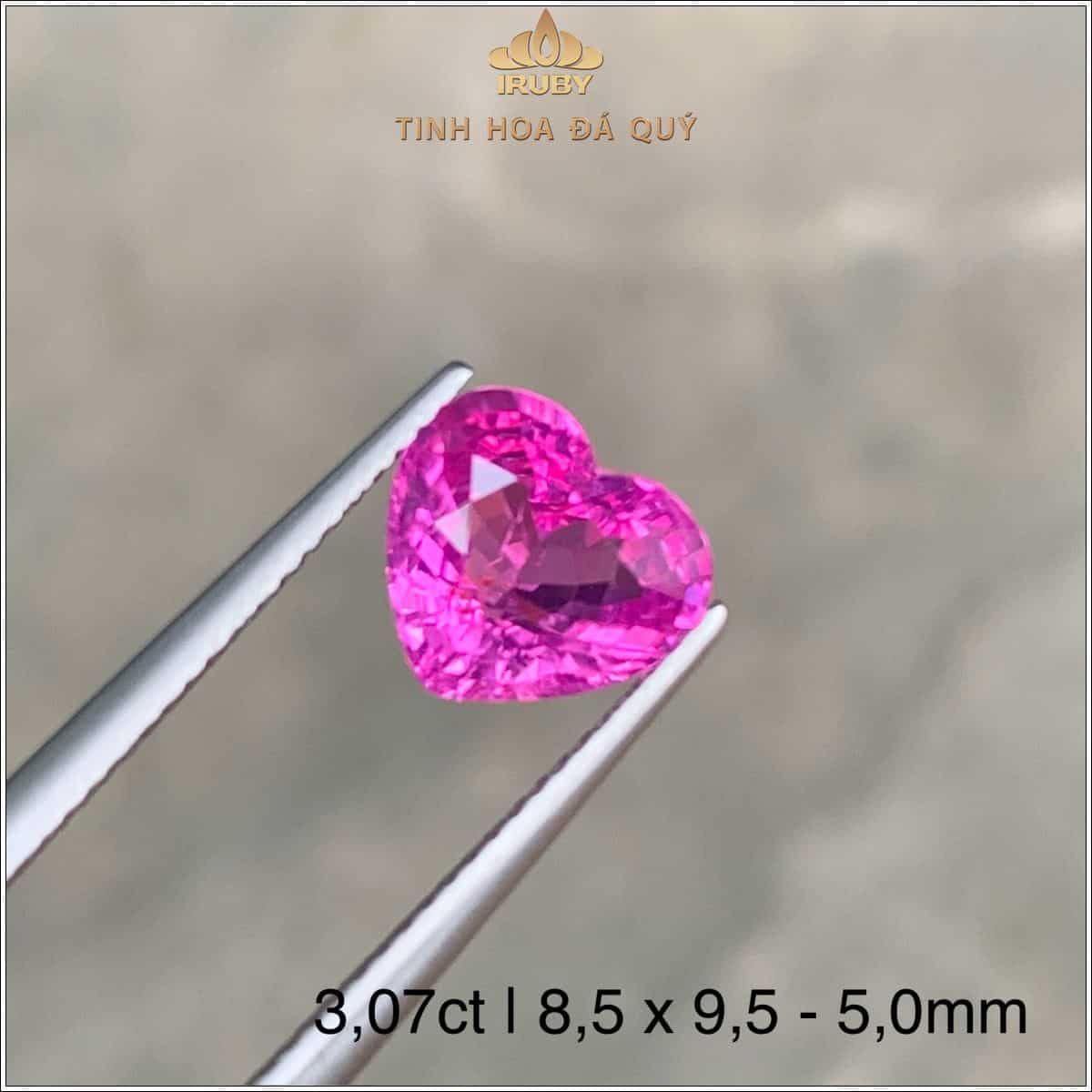 Đá Sapphire hồng trái tim tự nhiên 100% 3,07ct - IRPS 2504307