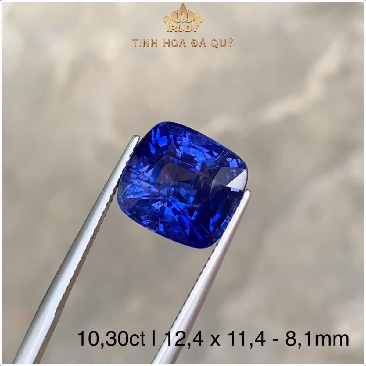Đá Sapphire xanh lam hoàng gia tự nhiên 100% 10,30ct - IRBS 25041030