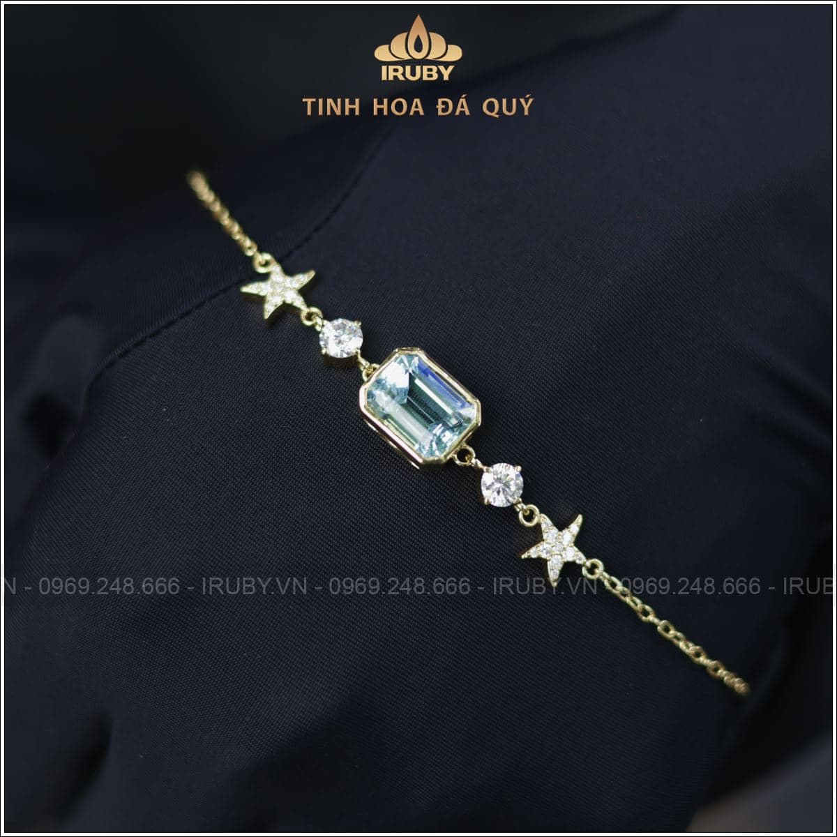 Lắc tay đá Aquamarine tự nhiên 100% - IRAQ 2504548