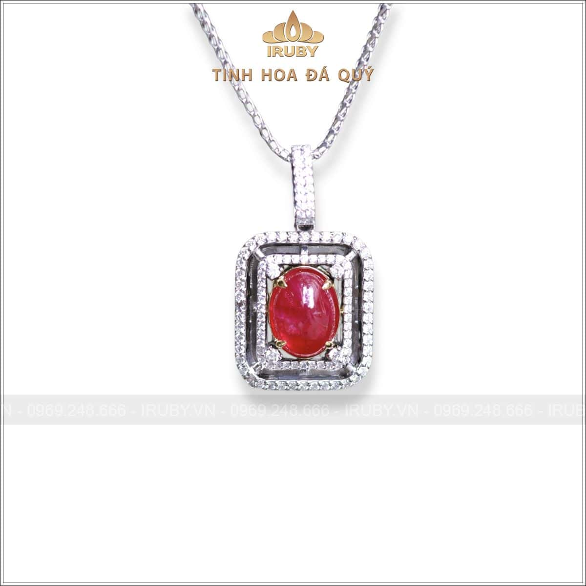 Mặt dây chuyền Ruby 4,48ct kết kim cương thiên nhiên 100% – IRRC 2405448