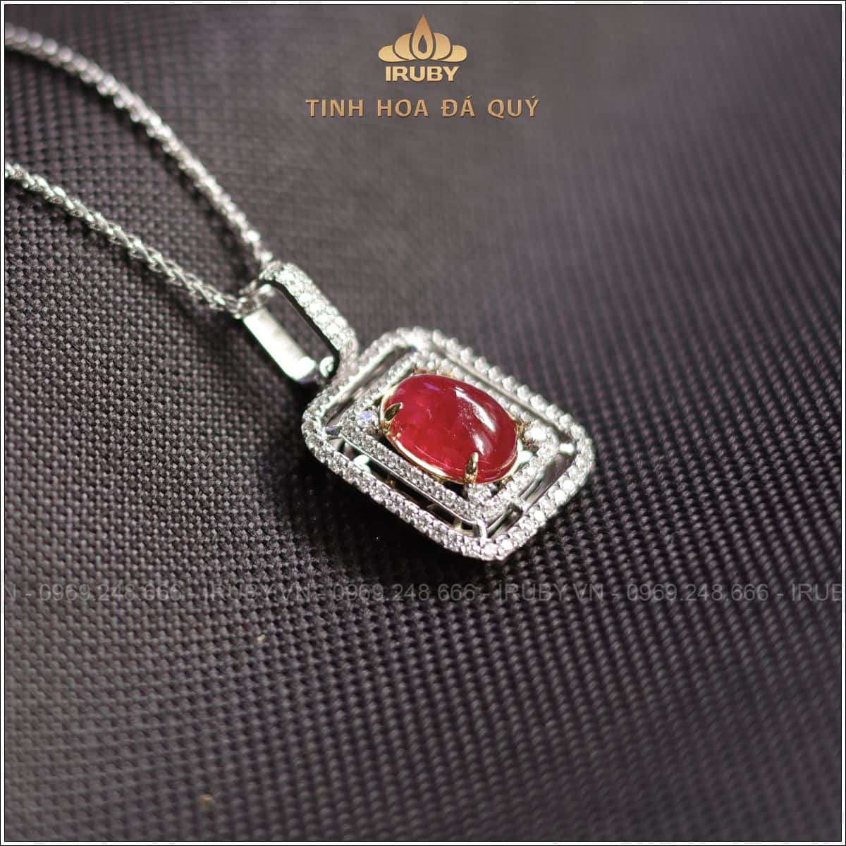 Mặt dây chuyền Ruby 4,48ct kết kim cương thiên nhiên 100% - IRRC 2405448