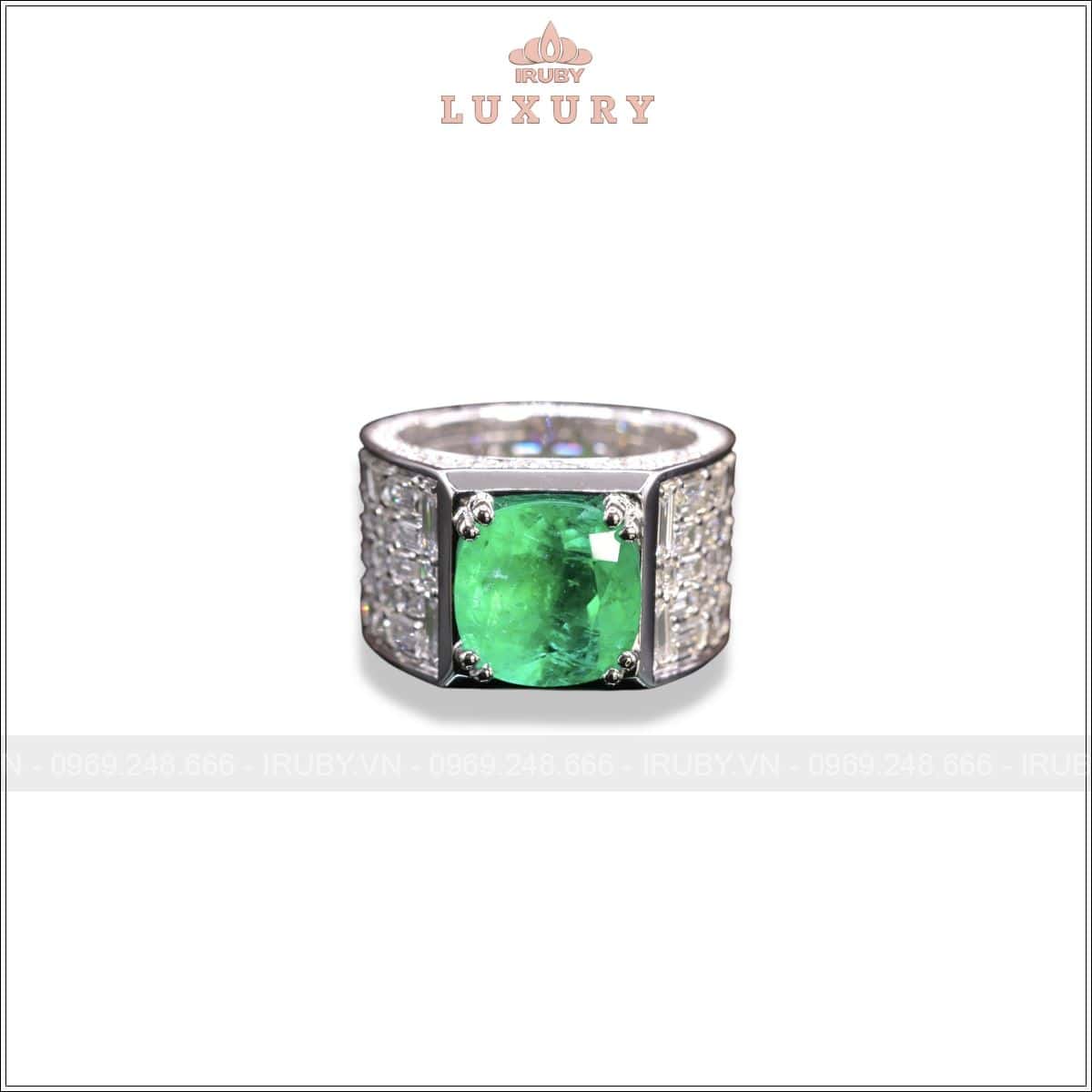 Nhẫn nam Emerald full kim cương tự nhiên – IREM 2504510