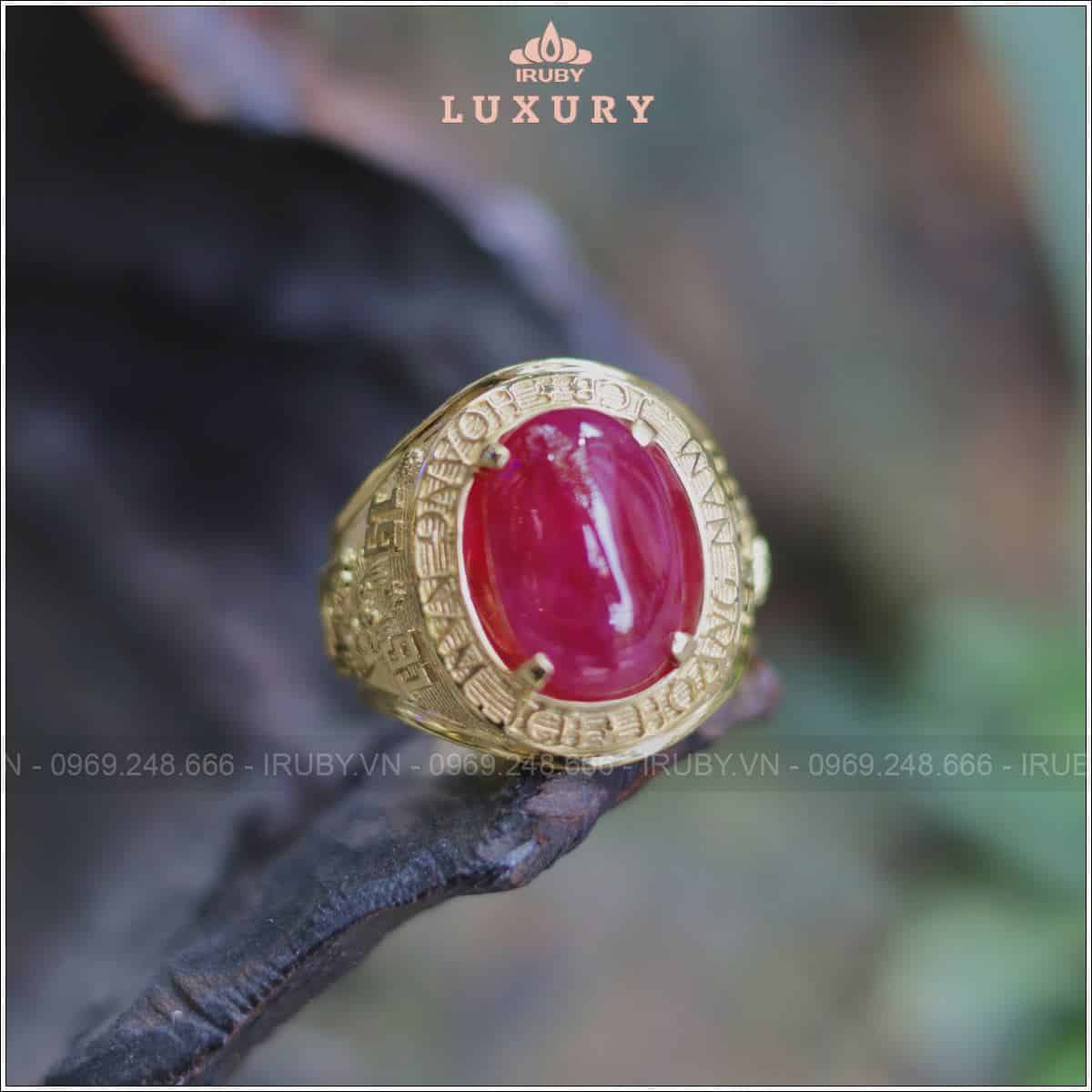 Nhẫn nam Ruby cabochon 9,98ct thiết kế mẫu nhẫn Mỹ - IRRC 2504998