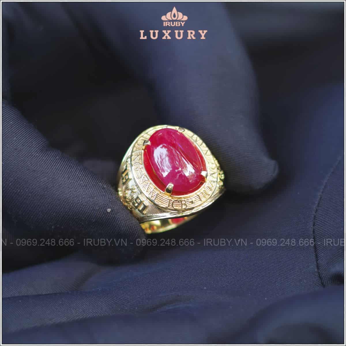 Nhẫn nam Ruby cabochon 9,98ct thiết kế mẫu nhẫn Mỹ - IRRC 2504998