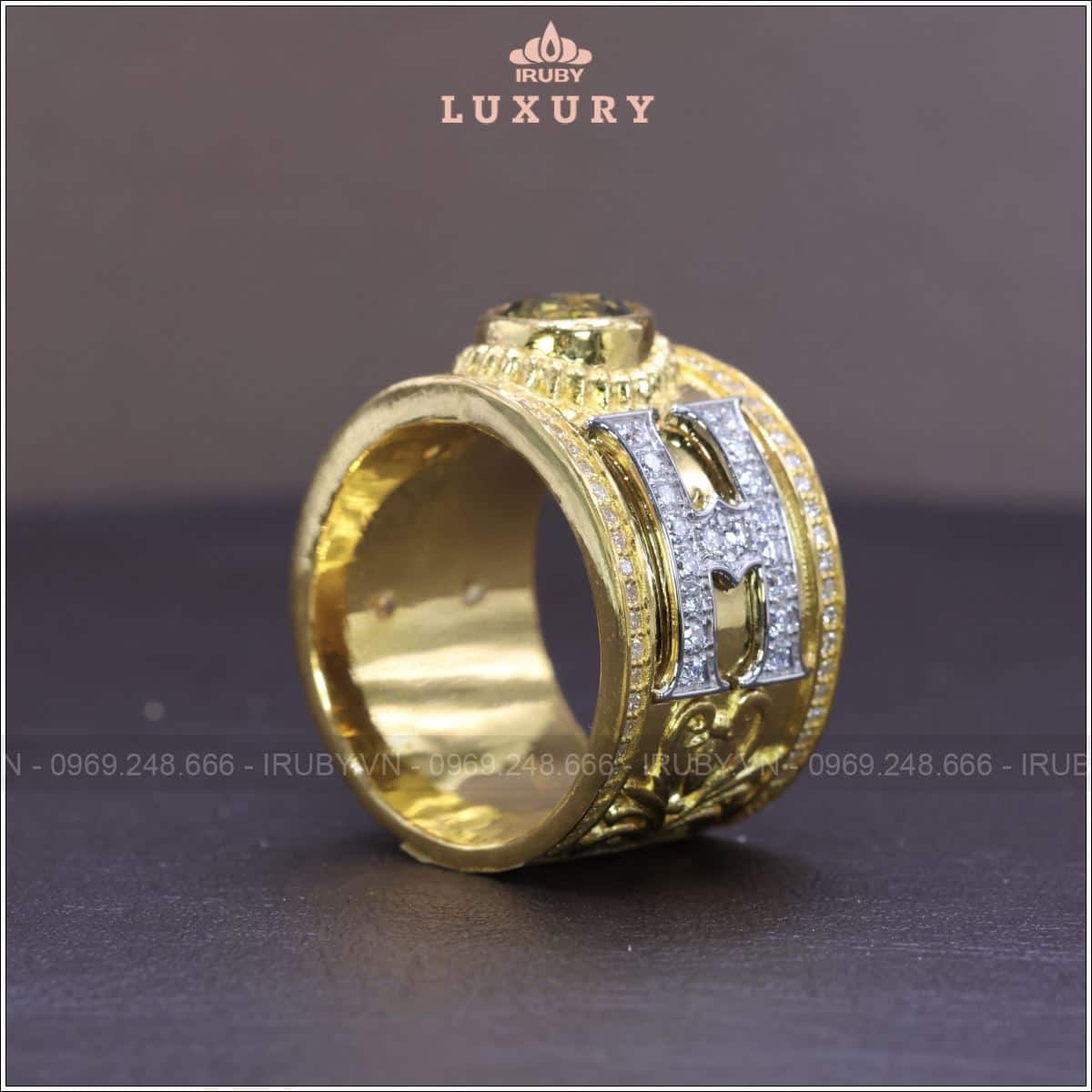 Nhẫn nam Sapphire xanh lục 3,30ct thiết kế theo yêu cầu - IRGS335 2503330
