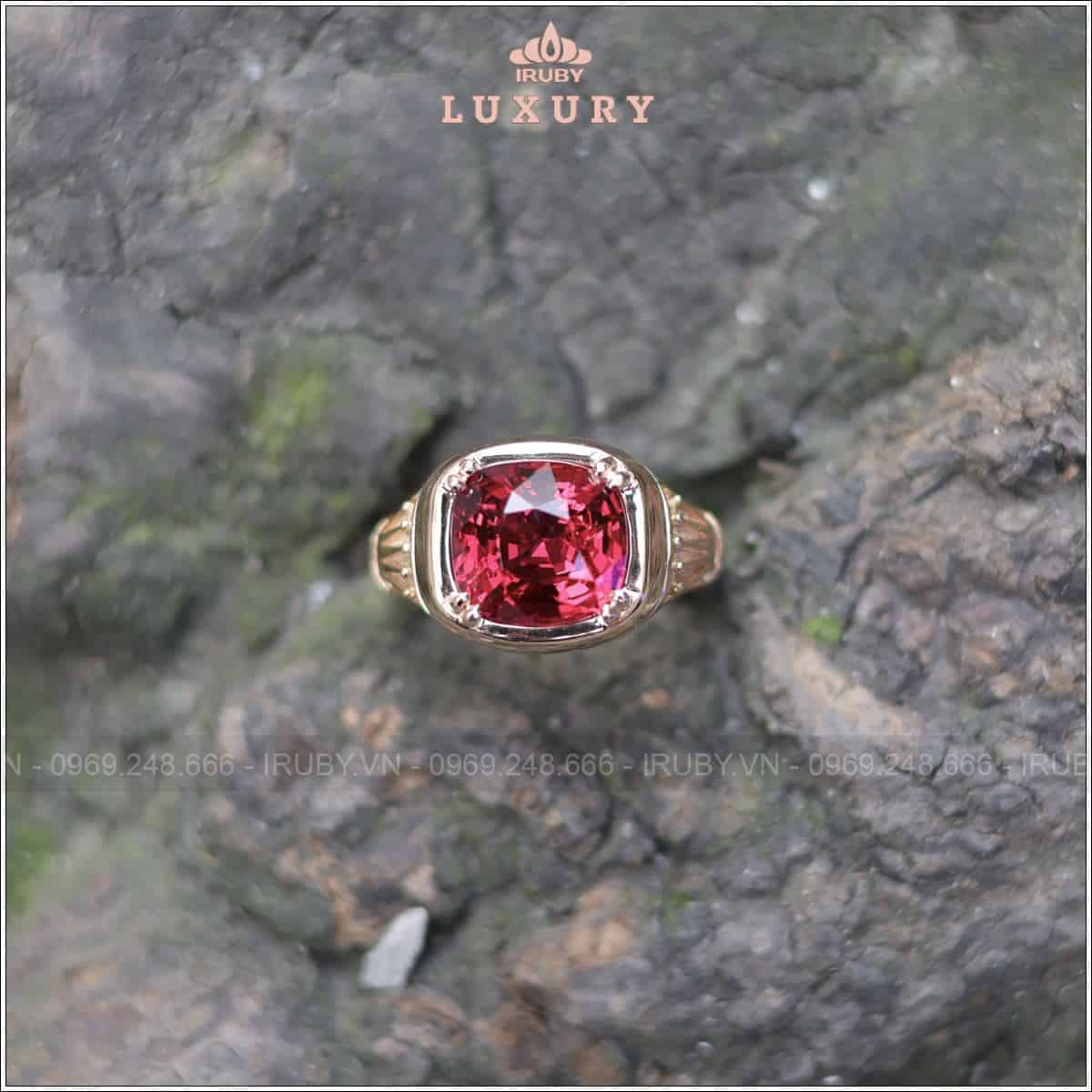 Nhẫn nam Spinel đỏ 4,55ct thiết kế theo yêu cầu - IRSI225 2503455 hình ảnh