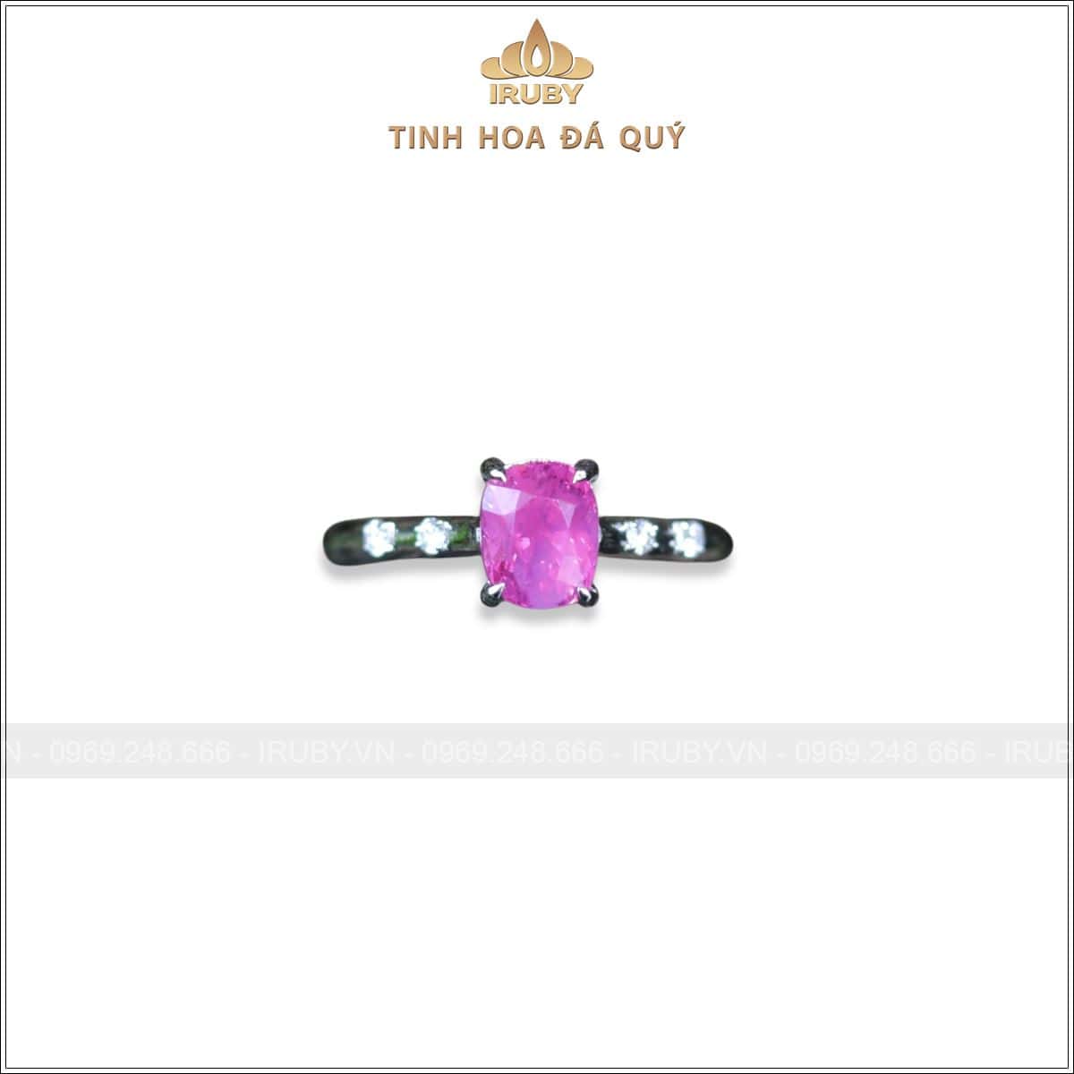 Nhẫn nữ Ruby facet Lục Yên kết kim cương – IRRF 250405